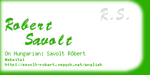 robert savolt business card