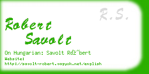 robert savolt business card